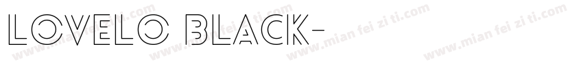 lovelo Black字体转换
